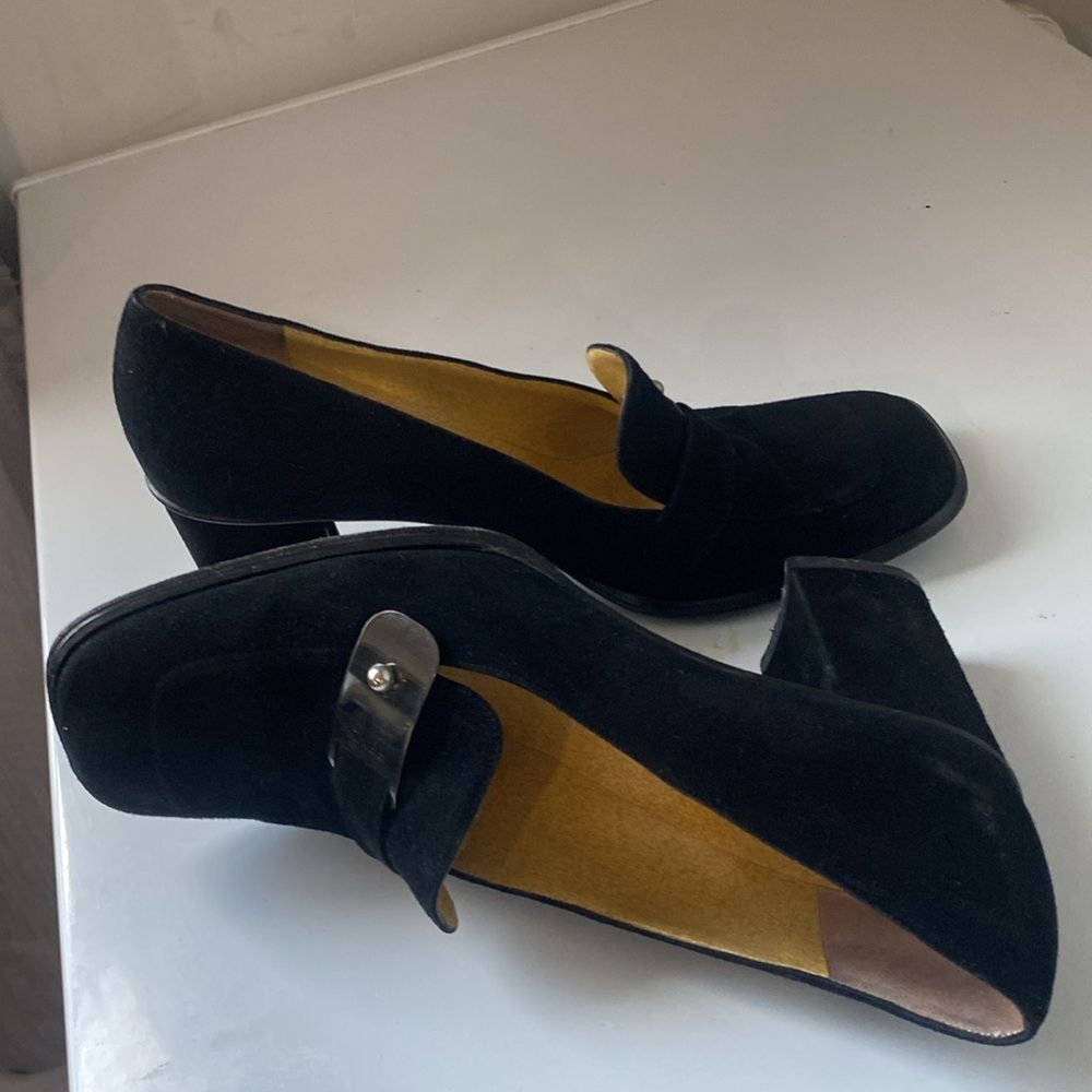 Fendi scrape women suede leather dress shoes Sz 8.5 - Picture 2 of 8
